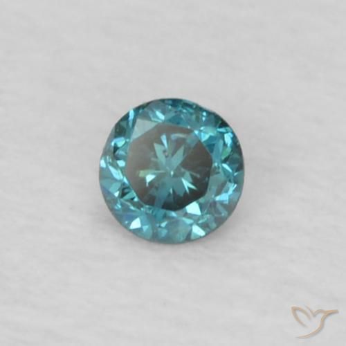 Diamante Blu naturale da 0.04 ct, Rotondo, VS