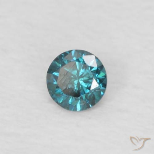 Diamante Blu naturale da 0.03 ct, Rotondo, VS