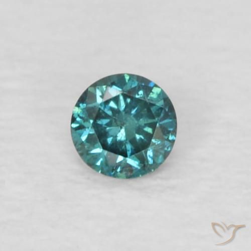 0.04ct Naturale Blu Diamante, Rotondo, VS