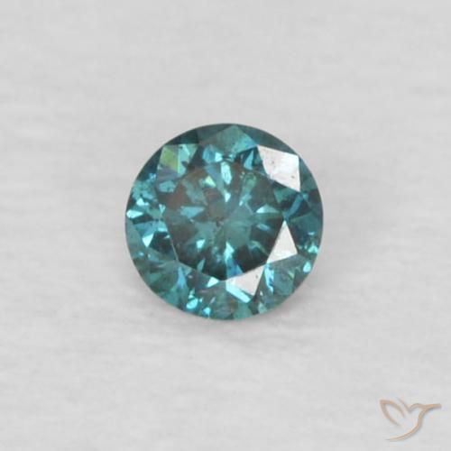 Diamante Blu naturale da 0.04 ct, Rotondo, VS
