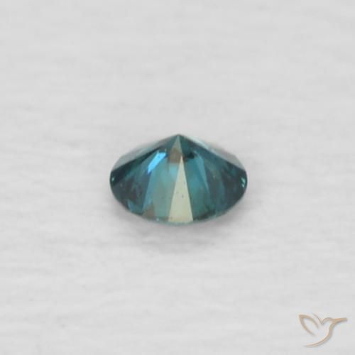 Diamante naturale blu da 0,03 ct, taglio rotondo, VVS-VS