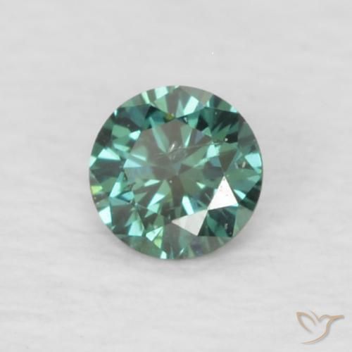Diamante Verde naturale da 0.05 ct, Rotondo, VVS-VS