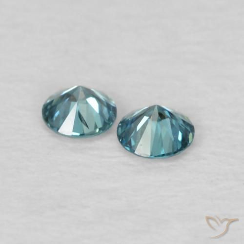 Diamante naturale blu da 0,09 ct, taglio rotondo, VVS