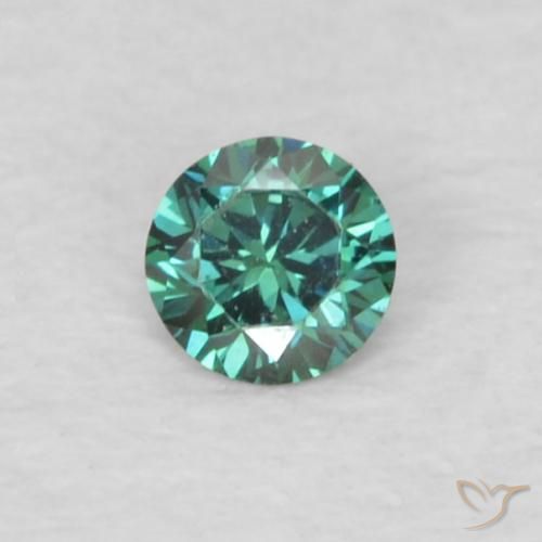 0.04ct Naturale Verde Diamante, Rotondo, VVS