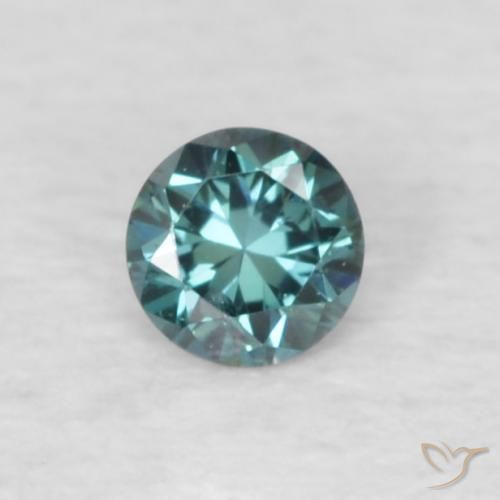 Diamante Blu naturale da 0.05 ct, Rotondo, VVS