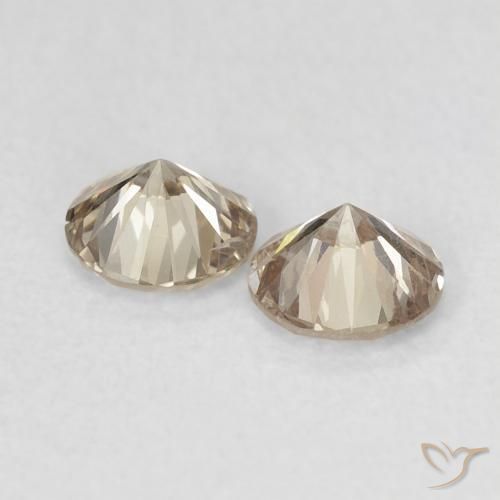 Gemme di Diamante Marrone chiaro naturale da 0.56 ct, Rotondo, VS-SI