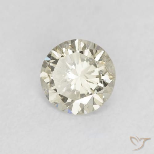 Diamante K naturale da 0.26 ct, Rotondo, VS-SI