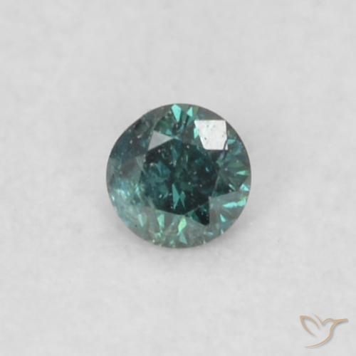 0.02ct Naturale Verde Diamante, Rotondo, SI