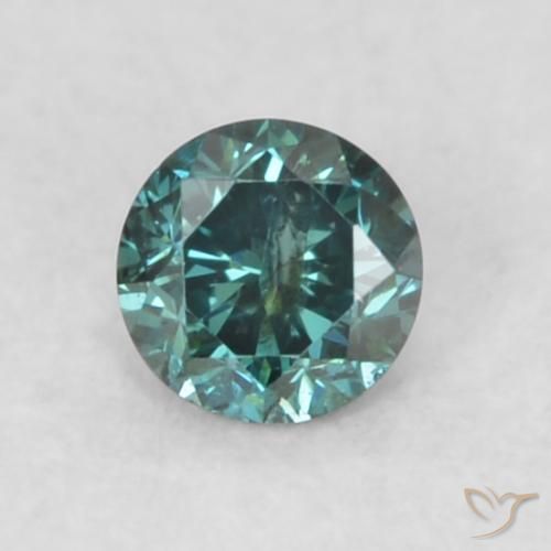 0.06ct Naturale Verde Diamante, Rotondo, SI