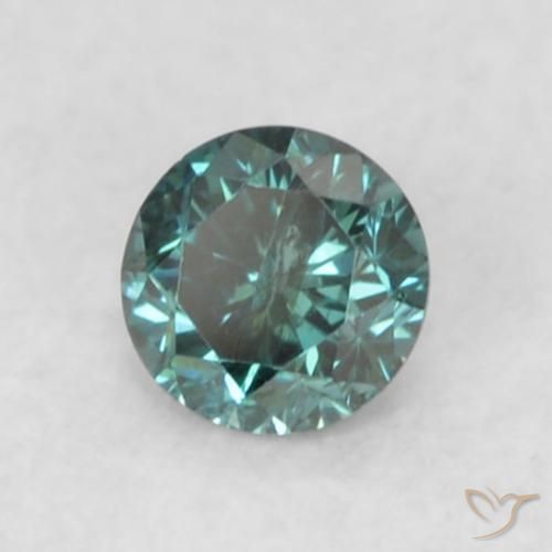 Diamante Verde naturale da 0.06 ct, Rotondo, SI