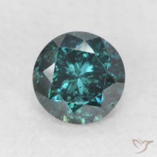 0.12ct Naturale Blu Diamante, Rotondo, SI