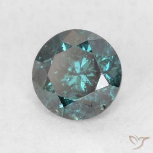 Diamante Blu naturale da 0.12 ct, Rotondo, SI