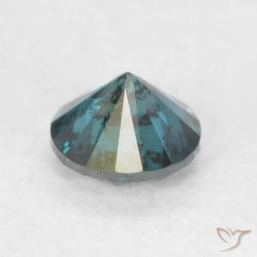 Diamante Blu naturale da 0.12 ct, Rotondo, SI