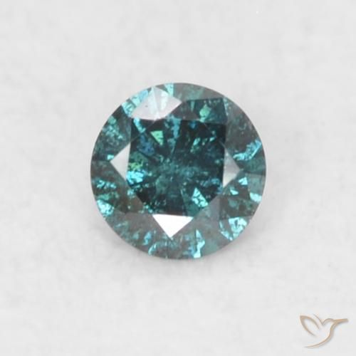 0.03ct Naturale Blu Diamante, Rotondo, SI