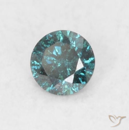 Diamante Blu naturale da 0.03 ct, Rotondo, SI