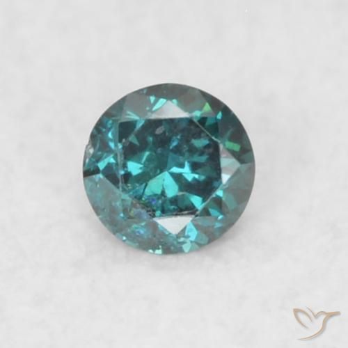0.02ct Naturale Blu Diamante, Rotondo, SI