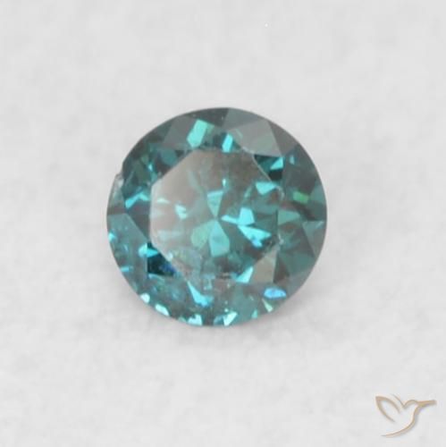 Diamante Blu naturale da 0.02 ct, Rotondo, SI
