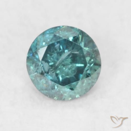 0.06ct Naturale Blu Diamante, Rotondo, SI