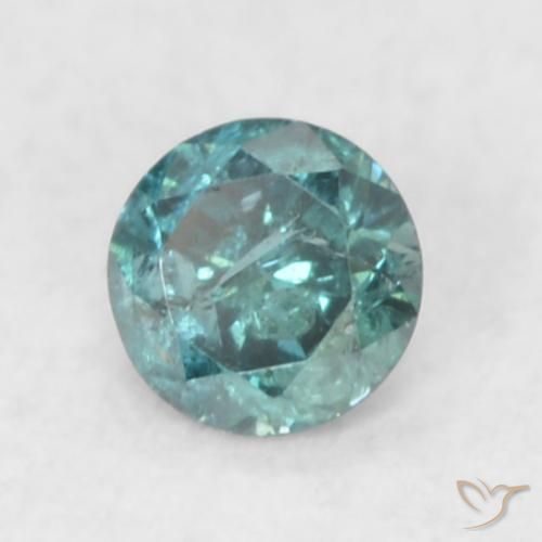 Diamante Blu naturale da 0.06 ct, Rotondo, SI