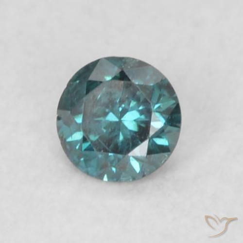 0.02ct Naturale Blu Diamante, Rotondo, VS
