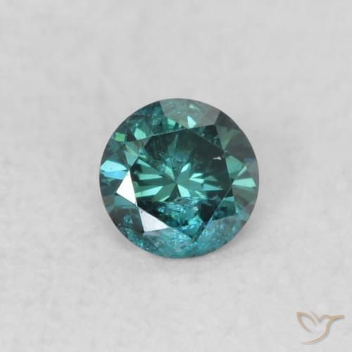 0.07ct Naturale Blu Diamante, Rotondo, SI