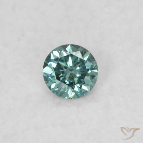 Diamante Blu naturale da 0.02 ct, Taglio rotondo, VS