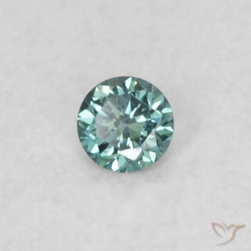 Diamante Blu naturale da 0.02 ct, Taglio rotondo, VS