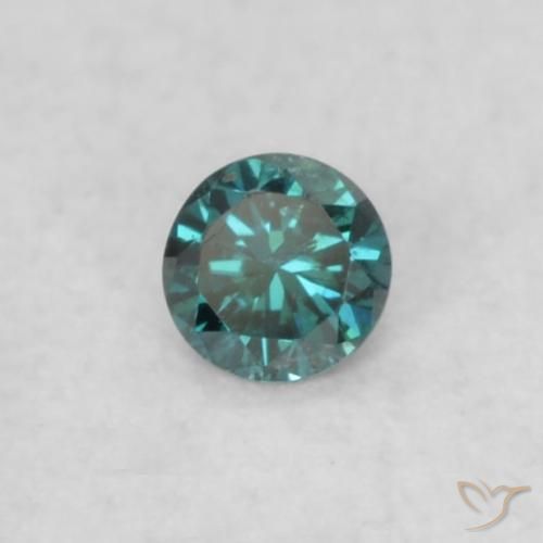 Diamante Blu naturale da 0.03 ct, Rotondo, VS