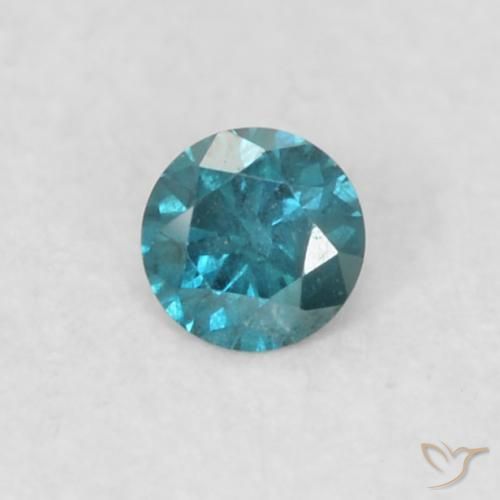 0.03ct Naturale Blu Diamante, Rotondo, VS