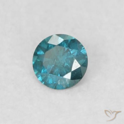 Diamante Blu naturale da 0.03 ct, Rotondo, VS