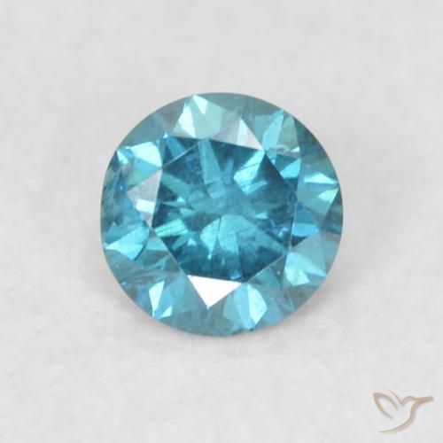 0.08ct Naturale Blu Diamante, Rotondo, VS