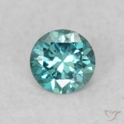 0.07ct Naturale Blu Diamante, Rotondo, VS-SI