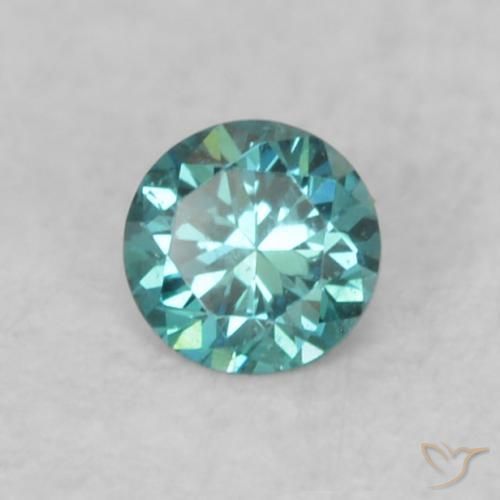 Diamante Blu naturale da 0.07 ct, Rotondo, VS-SI