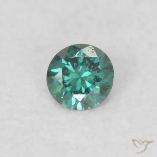 0.03ct Naturale Verde Diamante, Rotondo, VVS-VS