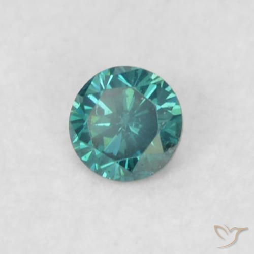 Diamante Blu naturale da 0.05 ct, Rotondo, VVS-VS