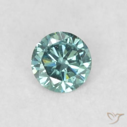0.05ct Naturale Blu Diamante, Rotondo, VVS-VS