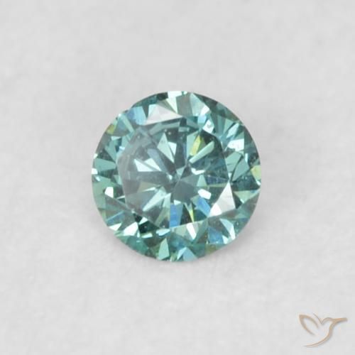 Diamante Blu naturale da 0.05 ct, Rotondo, VVS-VS