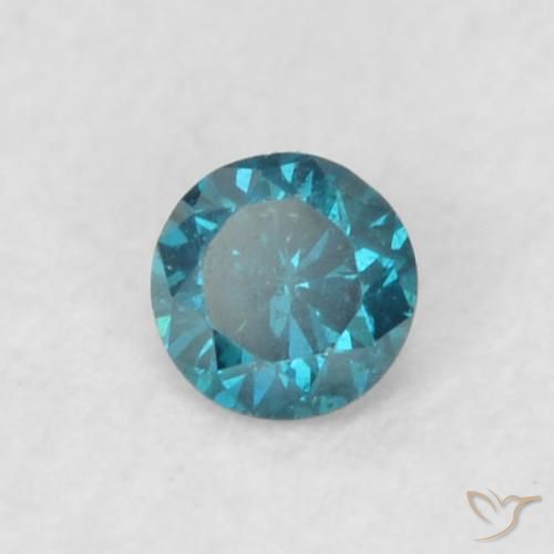 Diamante Blu naturale da 0.06 ct, Rotondo, VS