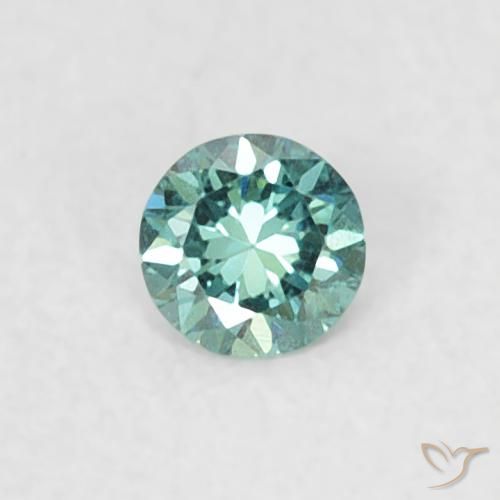 0.06ct Naturale Verde Diamante, Rotondo, VVS-VS