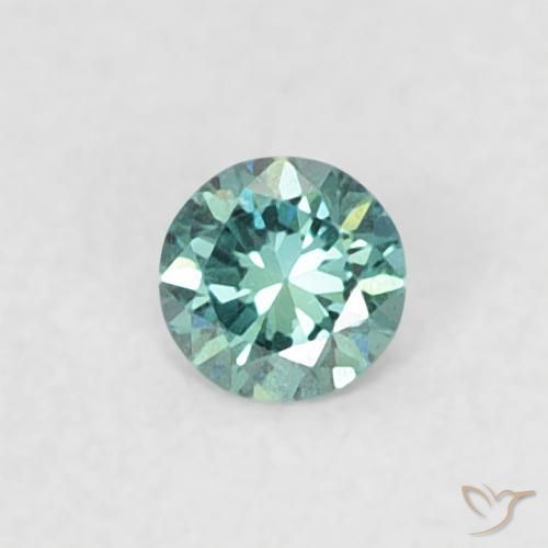 Diamante Verde naturale da 0.06 ct, Rotondo, VVS-VS