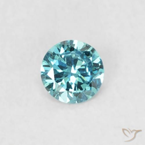 0.05ct Naturale Blu Diamante, Rotondo, VVS-VS