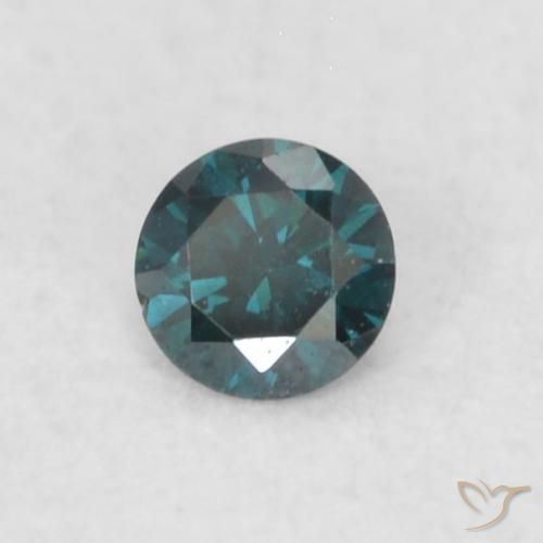 Diamante Blu naturale da 0.04 ct, Rotondo, VVS-VS