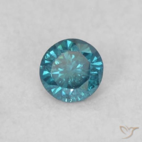 Diamante Blu naturale da 0.05 ct, Rotondo, VS-SI