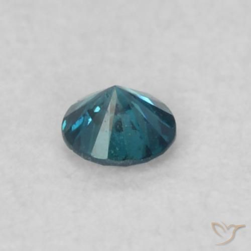 Diamante Blu naturale da 0.05 ct, Rotondo, VS-SI