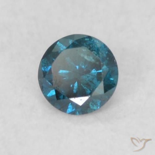 Diamante Blu naturale da 0.06 ct, Rotondo, VS-SI