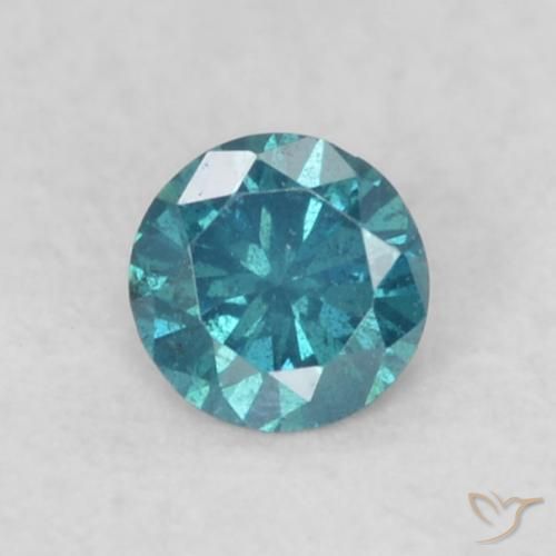 0.06ct Naturale Blu Diamante, Rotondo, VS-SI