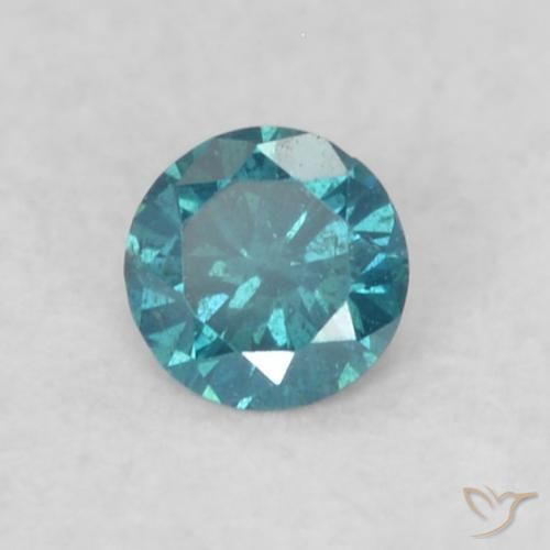 Diamante Blu naturale da 0.06 ct, Rotondo, VS-SI