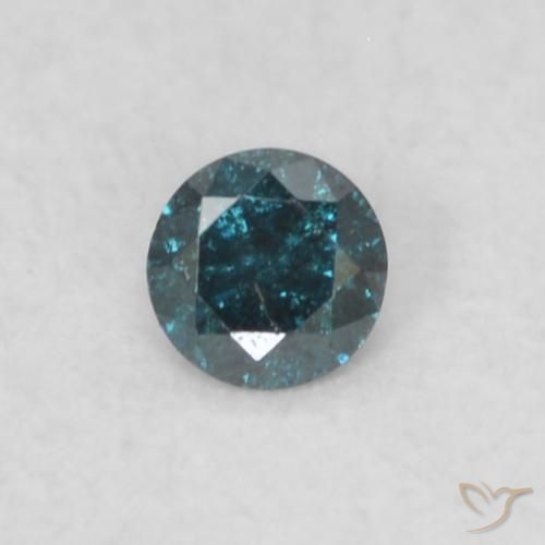 0.05ct Naturale Blu Diamante, Rotondo, VS-SI