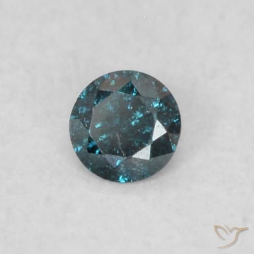 Diamante Blu naturale da 0.05 ct, Rotondo, VS-SI