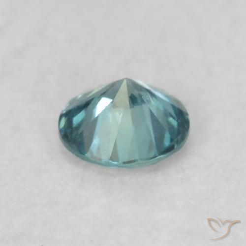 Diamante Blu naturale da 0.07 ct, Taglio rotondo, VVS-VS